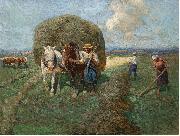 Franz Roubaud The hay card Sweden oil painting artist